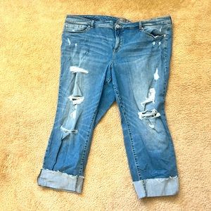 Torrid Distressed Straight Leg Jeans